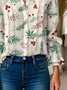 Vintage Shawl Collar Christmas Shirt