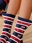 Women's Christmas Socks Autumn And Winter Fur Socks Santa Claus Elk Christmas Tree Snowman Snowflake Striped Gift Mid-tube Christmas Socks