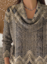 Simple Others Geometric Loose Sweater