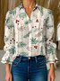Vintage Shawl Collar Christmas Shirt