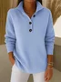 Mock Neck Plain Simple Loose Sweater