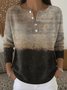 Casual Loose Geometric Crew Neck Sweater