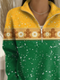 Loose Christmas Casual Half Open Collar Sweater