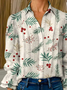 Vintage Shawl Collar Christmas Shirt