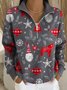 Half Open Collar Christmas Casual Sweater