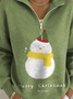 Half Open Collar Christmas Casual Loose Sweater