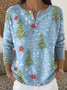 Casual Crew Neck Loose Christmas Sweater