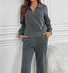 Casual Plain Two-Piece Set
