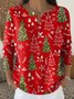 Casual Crew Neck Loose Christmas Sweater