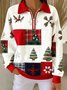 Christmas Casual Half Open Collar Sweater