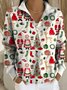 Casual Loose Half Open Collar Christmas Sweater