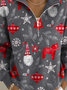 Half Open Collar Christmas Casual Sweater