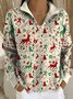 Casual Loose Half Open Collar Christmas Sweater