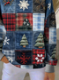 Crew Neck Christmas Tree Printing Casual Sweatshirt