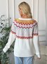 Casual Crew Neck Knitted Sweater