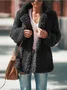 Shawl Collar Plain Urban Split Joint Jacket
