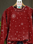 Loose Christmas Crew Neck Casual Sweatshirt