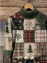 Casual Turtleneck Geometric Loose Sweater