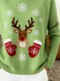 Vintage Christmas Loose Turtleneck Sweater