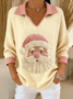 Loose Christmas V Neck Casual Sweater