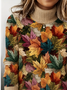 Turtleneck Loose Casual Maple Leaf Sweater