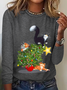 Cat Christmas Funny  Long sleeve shirt