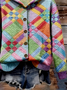 Loose Hoodie Geometric Casual Cardigan