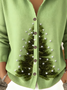 Simple Hoodie Wool/Knitting Christmas Tree Cardigan