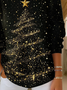 Casual Printing Crew Neck Christmas Sweater