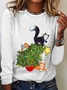 Cat Christmas Funny  Long sleeve shirt