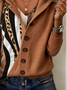 Wool/Knitting Simple Hoodie Cardigan