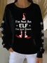 Crew Neck Casual Christmas Sweatshirt