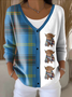 Casual V Neck Cardigan