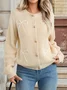 Regular Fit Plain Cotton Casual Cardigan