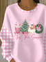 Christmas Crew Neck Printing Casual Sweatshirt