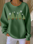 Crew Neck Printing Christmas Casual Sweatshirt