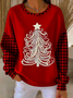 Casual Loose Printing Christmas Sweatshirt