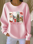 Printing Christmas Casual Crew Neck Sweatshirt