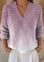 Casual Loose Christmas V Neck Sweater