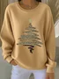 Christmas Printing Casual Crew Neck Sweatshirt