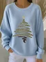 Christmas Printing Casual Crew Neck Sweatshirt