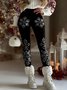 Christmas Casual Fluff/Granular Fleece Fabric Leggings