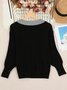 Lady Romance V Neck Loose Acrylic Sweater