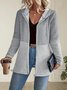 Loose Casual Hoodie Multicolor Block Jacket
