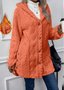 Casual Plain Fluff/Granular Fleece Fabric Teddy Jacket
