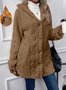 Casual Plain Fluff/Granular Fleece Fabric Teddy Jacket