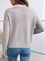 Loose Plain Casual Others Sweater