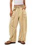 Simple Cotton Plain Loose Pants