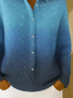 Women's Retro Gradient Color Casual Collar Button-Up Cardigan