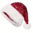 Christmas Red Sequined Bow Thickened Extra Large Pom-Pom Santa Claus Plush Hat